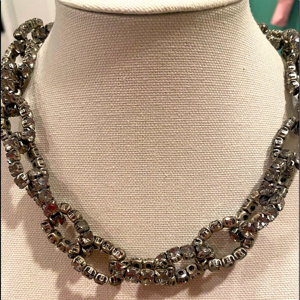 J. Crew Crystal Link statement Necklace